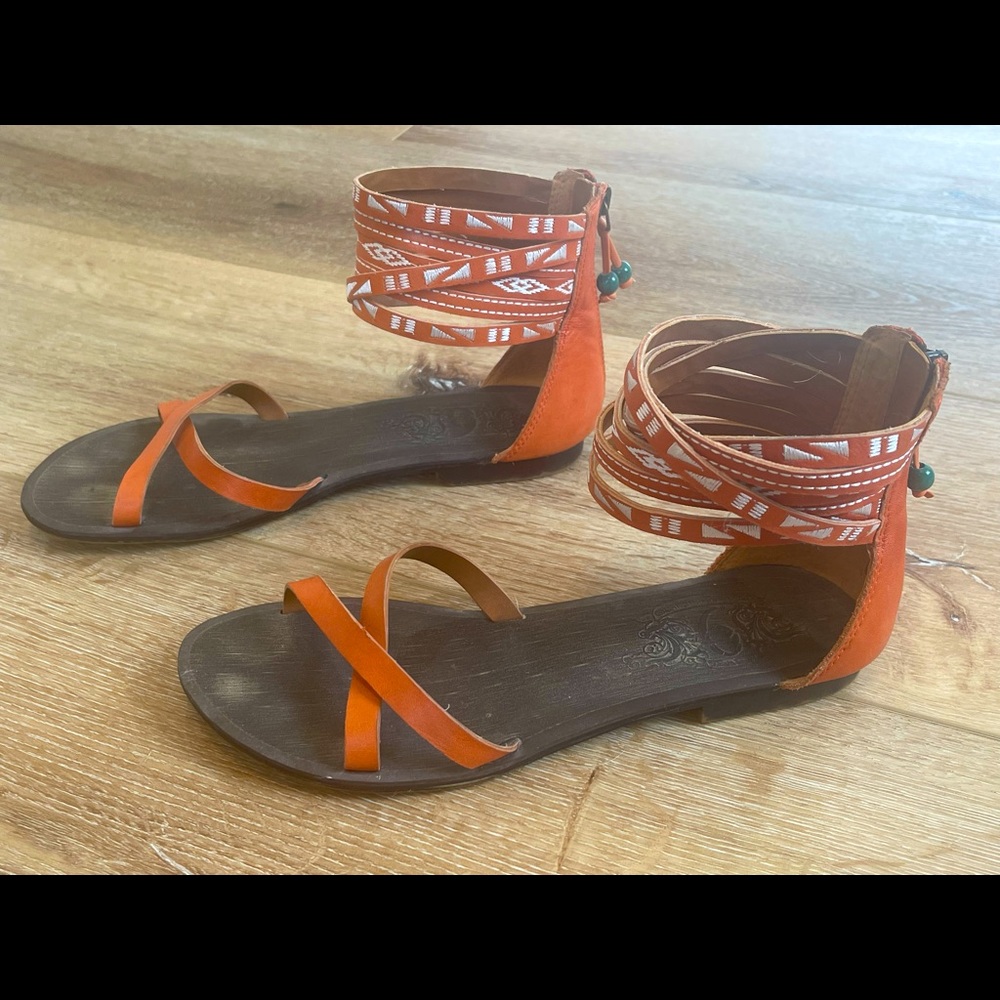 Nine West Vintage America Collection Captivate Leather Sandal Size 7 M